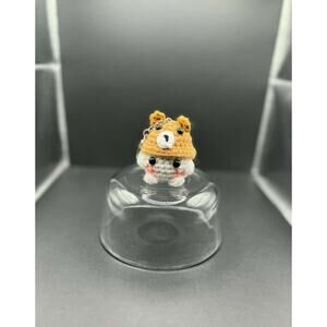 Crocheted bear hat ghost